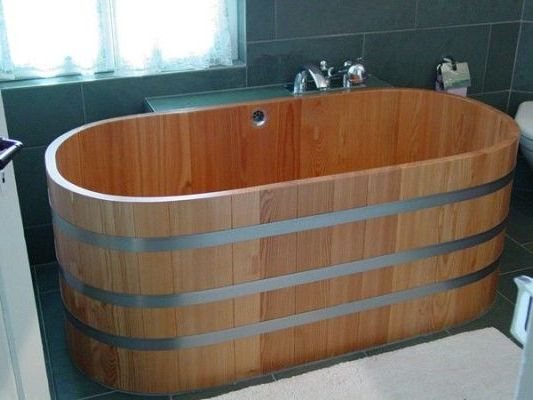 дървена баня за сядане