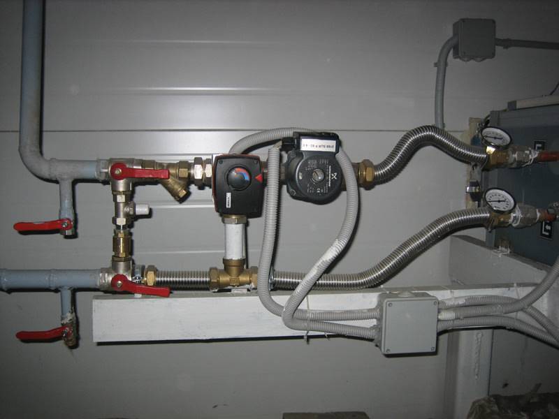 Тръбопроводно устройство на нагревателя и принцип на действие на отоплителния кръг на топлообменника за вентилация на водоснабдяването
