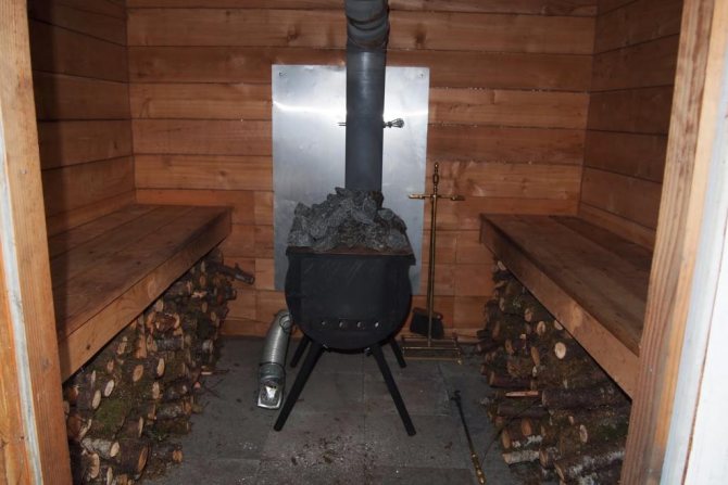 Печка за отопление на сауна
