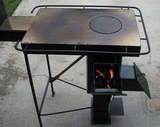направи си сам лагерна печка от метал