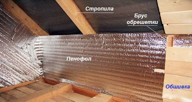 Технология за изолация на тавана с изолация от фолио в частна къща